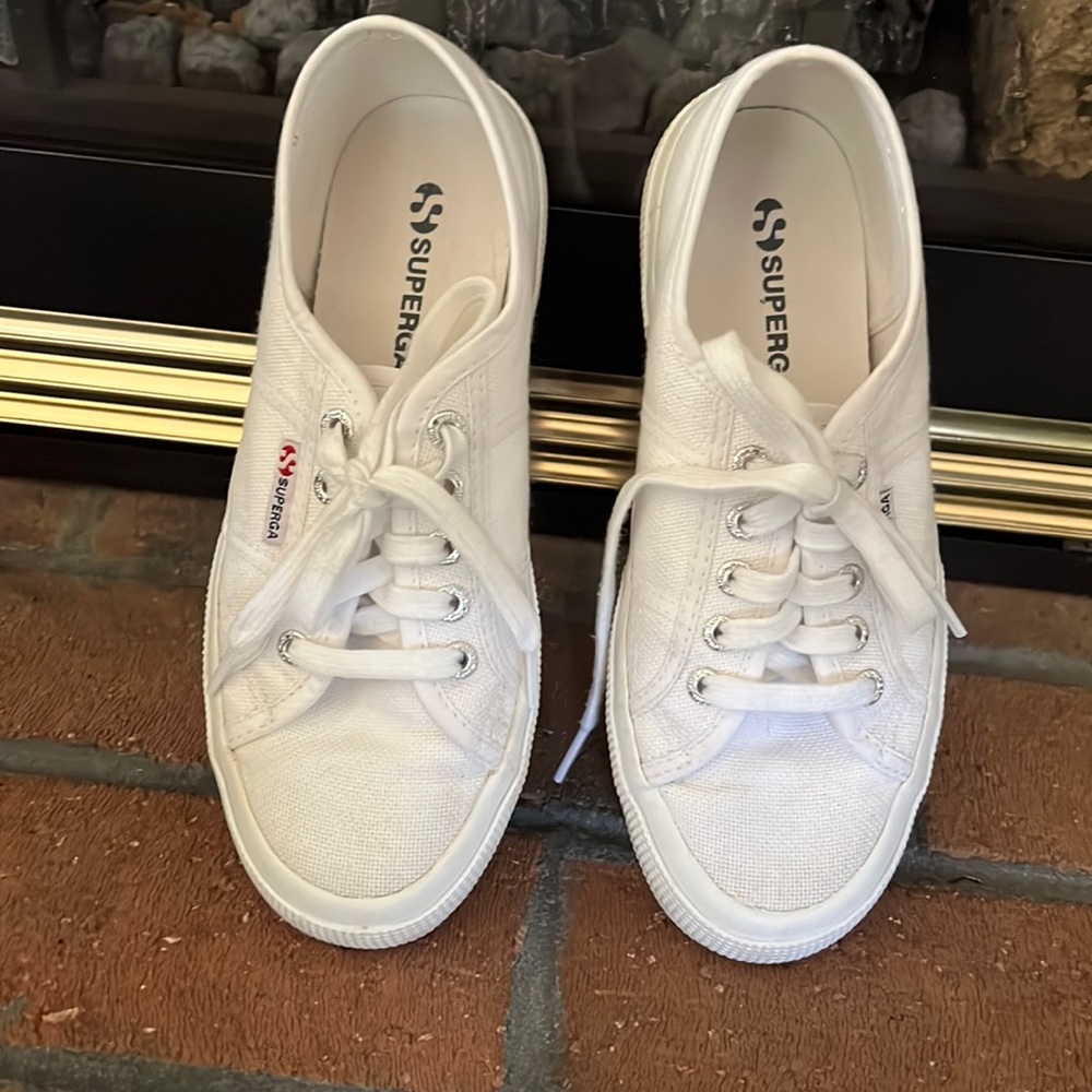 SuperGA white sneakers, gently used as too big for me size 6.5 or 37 EU